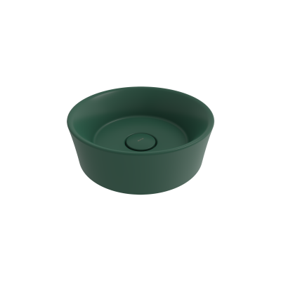 Bocchi Vessel Yuvarlak Çanak Lavabo 38 cm Mat Yeşil - 1