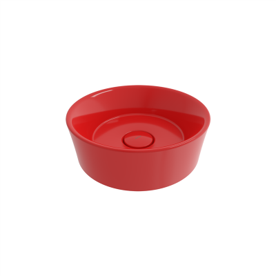 Bocchi Vessel Yuvarlak Çanak Lavabo 38 cm Parlak Kırmızı - 2