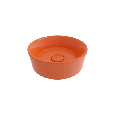 Bocchi Vessel Yuvarlak Çanak Lavabo 38 cm Parlak Turuncu - 1
