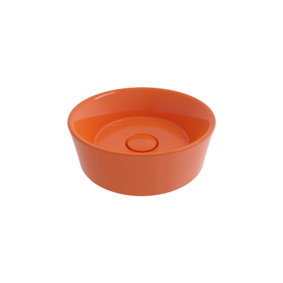 Bocchi Vessel Yuvarlak Çanak Lavabo 38 cm Parlak Turuncu - 2