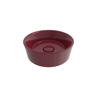 Bocchi Vessel Yuvarlak Çanak Lavabo 38 cm P.Burgonya Bordosu - 2