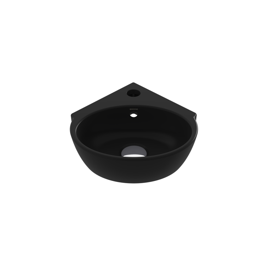 Bocci Taormina Arch Köşe Lavabo 30 cm Mat Siyah - Bocchi