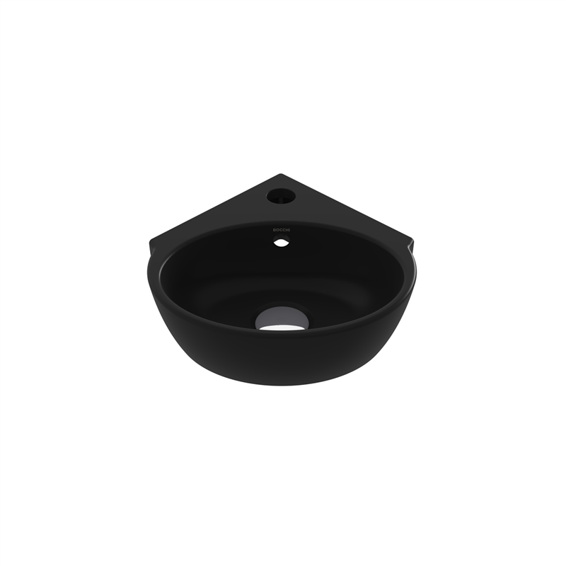 Bocci Taormina Arch Köşe Lavabo 30 cm Mat Siyah - Bocchi (1)
