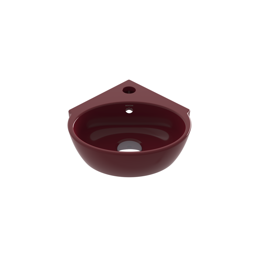 Bocci Taormina Arch Köşe Lavabo 30 cm Parlak Burgonya Bordosu - Bocchi