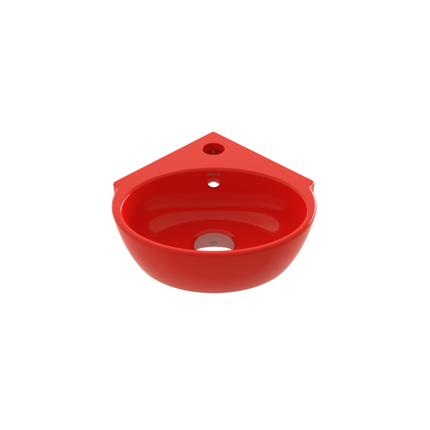 Bocci Taormina Arch Köşe Lavabo 30 cm Parlak Kırmızı - Bocchi