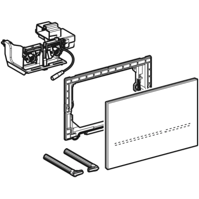 Geberit Sigma80 Elektronik Kumanda Kapağı, Temassız, Füme Cam, Sigma 12 cm - 2
