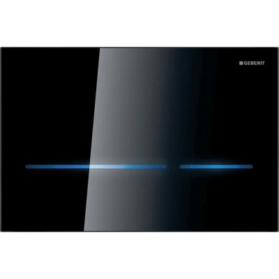 Geberit Sigma80 Elektronik Kumanda Kapağı, Temassız, Siyah Cam, Sigma 12 cm - 1