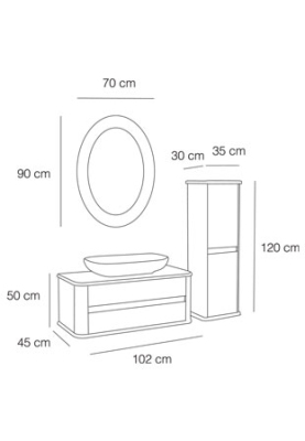 Fym Balero Banyo Boy Dolabı - Fym