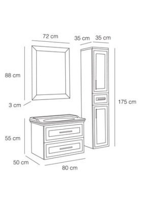 Fym Enzo 80 cm Banyo Dolabı - 3