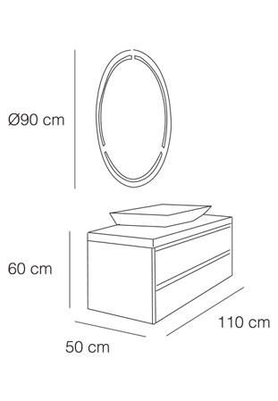 Fym Esse 110 cm Banyo Dolabı - Fym