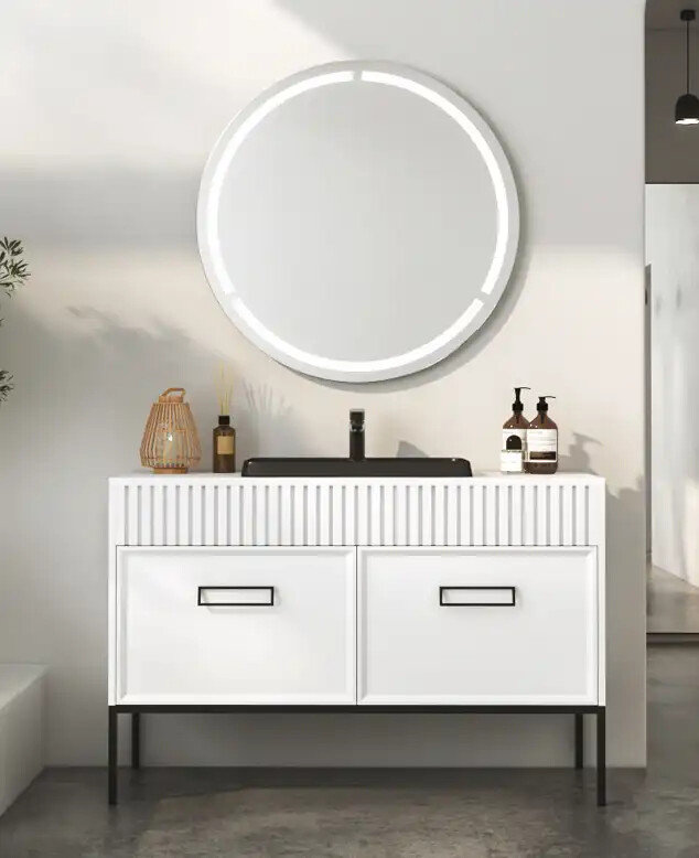 Fym Porto 125 cm Beyaz Banyo Dolabı - Fym