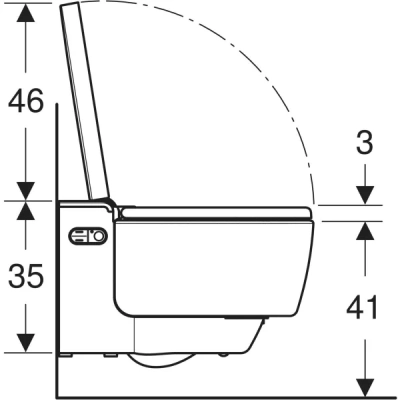 Geberit AquaClean Mera Classic Asma Klozet Seti – KeraTect, Beyaz Kapak - 3
