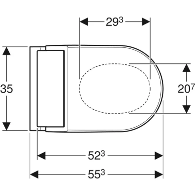 Geberit AquaClean Tuma Comfort Asma Klozet Seti – KeraTect, Beyaz Cam Kapak - 4