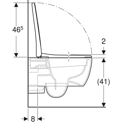 Geberit iCon Asma Klozet Seti Rimfree 53 cm, Beyaz - 3