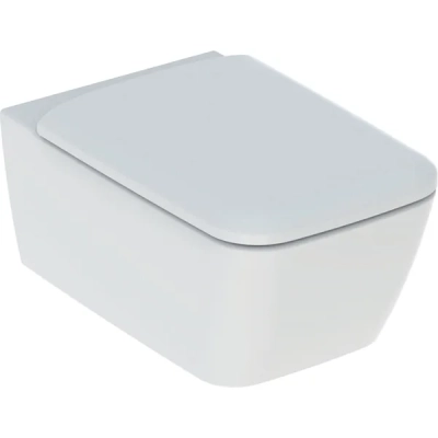 Geberit iCon Square Asma Klozet Rimfree, Klozet Kapaklı 54 cm, Beyaz - 1