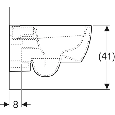 Geberit iCon Asma Klozet Rimfree 53 cm, Beyaz - 2