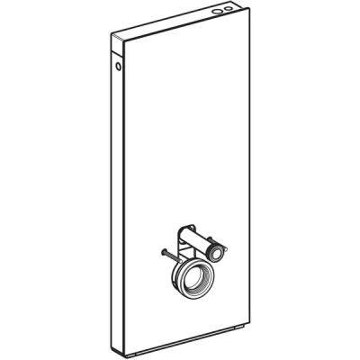 Geberit Monolith Plus asma klozet rezervuar modülü, 114 cm, keramik ön kaplama: Işık rengi=2200–4000K, Ön kaplama: beton görünümlü keramik, Yan kaplama: alüminyum - 2