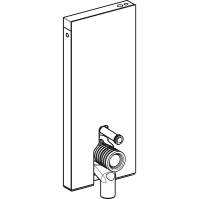 Geberit Monolith Plus zemine monte klozet rezervuar modülü, 114 cm, keramik ön kaplama: Işık rengi=2200–4000K, Ön kaplama: beton görünümlü keramik, Yan kaplama: alüminyum - 2
