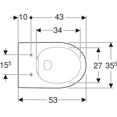 Geberit Selnova Rimfree asma klozet, 53 cm - 4