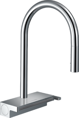 HansGrohe Aquno Select M81 Tek Kollu Eviye Bataryası 170, Çekilebilir El Duşu, 3Jet - 73837000 - 1