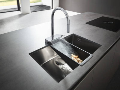 HansGrohe Aquno Select M81 Tek Kollu Eviye Bataryası 170, Çekilebilir El Duşu, 3Jet - 73837000 - 2
