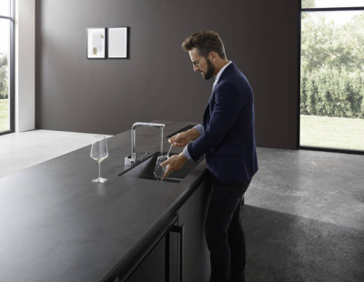 HansGrohe Aquno Select M81 Tek Kollu Eviye Bataryası 250 Çekilebilir Gaga, 2Jet, Sbox - 73830000 - 2