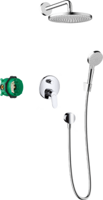 HansGrohe Crometta S Duş Sistemi 240 1Jet Tek Kollu Batarya İle - 27958000 - 1