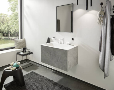 HansGrohe Finoris 3 - Delikli Lavabo Bataryası 110, Bas - Aç Gider Seti İle - 76033700 - 2