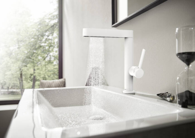 HansGrohe Finoris Tek Kollu Lavabo Bataryası 230, Çekilebilir El Duşu, 2Jet Ve Bas - Aç Gider Seti İle - 76063700 - 2