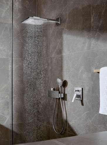 Hansgrohe FixFit Gönye Çıkış Porter 300 Krom, Duş Askısı ve Rafı - 26456000 - Hansgrohe (1)