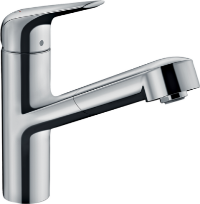HansGrohe Focus M42 Tek Kollu Eviye Bataryası 150, Çekilebilir Gaga, 1Jet - 71814000 - 1