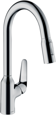 HansGrohe Focus M42 Tek Kollu Eviye Bataryası 220, Çekilebilir El Duşu, 2Jet - 71800000 - 1