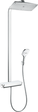 HansGrohe Raindance E Duş Kolonu 360 1 Jet, Ecosmart, 9 Lt/Dk, Termostat İle - 27286400 - Hansgrohe