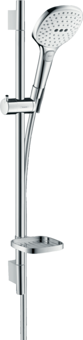 HansGrohe Raindance Select E Duş Seti 120 3 Jet, Ecosmart, 9Lt/Dk, 65 Cm Duş Barı Ve Sabunluk İle - 26622400 - Hansgrohe