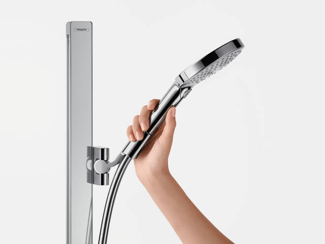 HansGrohe Raindance Select S Duş Seti 120 3 Jet, Ecosmart, 9Lt/Dk, 90 Cm Duş Barı Ve Sabunluk İle - 27649000 - Hansgrohe (1)