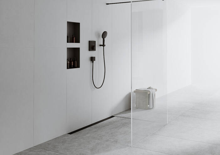 HansGrohe Raindrain Match Duş Kanalı 1200 Yüksekliği Ayarlanabilir Çerçeveli - 56042670 - Hansgrohe (1)