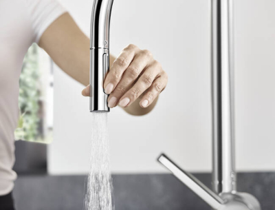 HansGrohe Talis M54 Tek Kollu Eviye Bataryası 210, Çekilebilir El Duşu, 2Jet - 72800000 - 3