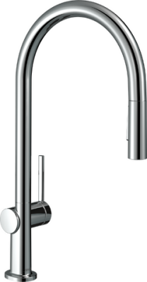 HansGrohe Talis M54 Tek Kollu Eviye Bataryası 210, Çekilebilir El Duşu, 2Jet, Sbox - 72801000 - 1