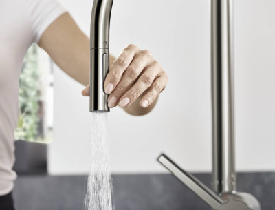 HansGrohe Talis M54 Tek Kollu Eviye Bataryası 210, Çekilebilir El Duşu, 2Jet, Sbox - 72801800 - 2