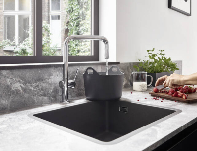 HansGrohe Talis M54 Tek Kollu Eviye Bataryası U 220, 1Jet - 72806000 - 2