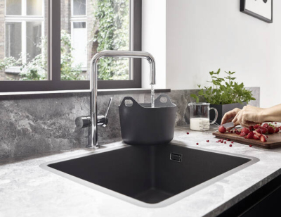 HansGrohe Talis M54 Tek Kollu Eviye Bataryası U 220, Açma - Kapama Valfi, 1Jet - 72807000 - 2