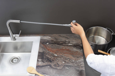 HansGrohe Talis Select M51 Tek Kollu Eviye Bataryası 220, Çekilebilir Gaga, 1Jet - 72822800 - 2