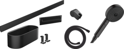 HansGrohe Wallstoris Set El Duşu 105 3Jet Activation Ecosmart, 70 Cm Duş Barı Ve Depolama Seti - 24291670 - 1