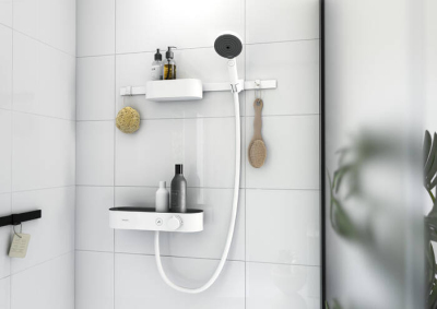 HansGrohe Wallstoris Set El Duşu 105 3Jet Ecosmart Activation, Termostat, 70 Cm Duş Barı Ve Depolama Seti - 24250700 - 2