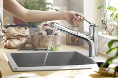 HansGrohe Zesis M33 Tek Kollu Eviye Bataryası, 150, Çekilebilir El Duşu, 2Jet - 74800000 - 2
