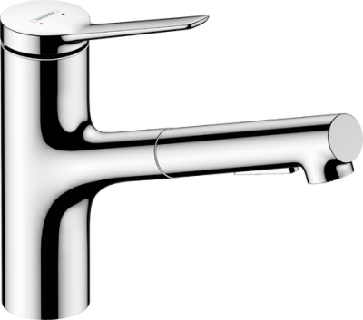 HansGrohe Zesis M33 Tek Kollu Eviye Bataryası, 150, Çekilebilir El Duşu,2Jet, Sbox Lite - 74803000 - 1