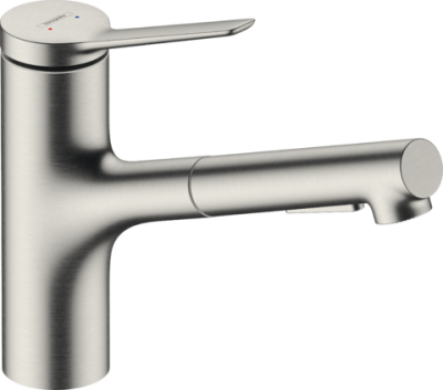 HansGrohe Zesis M33 Tek Kollu Eviye Bataryası, 150, Çekilebilir El Duşu,2Jet, Sbox Lite - 74803800 - 1