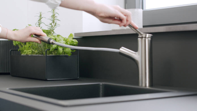 HansGrohe Zesis M33 Tek Kollu Eviye Bataryası, 150, Çekilebilir El Duşu,2Jet, Sbox Lite - 74803800 - 2