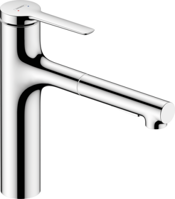 HansGrohe Zesis M33 Tek Kollu Eviye Bataryası, 160, Çekilebilir El Duşu,2Jet, Sbox Lite - 74804000 - 1