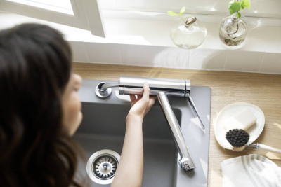 HansGrohe Zesis M33 Tek Kollu Eviye Bataryası 160, Pencere Önü Montaj, 1Jet - 74805000 - 2